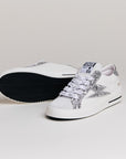 Baskets femme Semerdjian Maya D599 cuir blanc et argent – SMR23