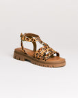 Sandales femme Semerdjian Clara cavallino léopard vue latérale