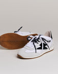 Baskets femme Semerdjian June D476 cuir blanc et noir – SMR23