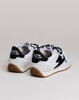 Baskets femme Semerdjian June D476 cuir blanc et noir – SMR23