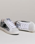 Baskets femme Semerdjian Larry D588 cuir blanc et noir – SMR23