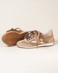 Baskets femme Semerdjian June E274 croûte de cuir beige – SMR23
