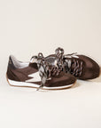 Baskets femme Semerdjian June E278 croûte de cuir marron – SMR23