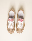 Baskets femme Semerdjian Kayla E115 or et beige – SMR23