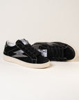 Baskets femme Semerdjian Maya E162 cuir métallisé anthracite – SMR23