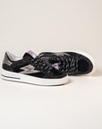 Baskets femme Semerdjian Noubar E476 cuir métallisé anthracite – SMR23