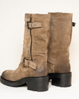 Biker E1468E1 Crosta Sesamo talon 6 cm semelle crantée