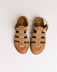 Sandales femme Semerdjian Delia cuir crosta taupe fabriqué en Europe