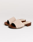 Mules femme Semerdjian Iole cuir crosta milo vue coté