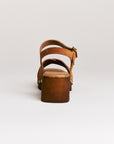 Sandales femme Semerdjian Micol cuir crosta cognac vue arrière