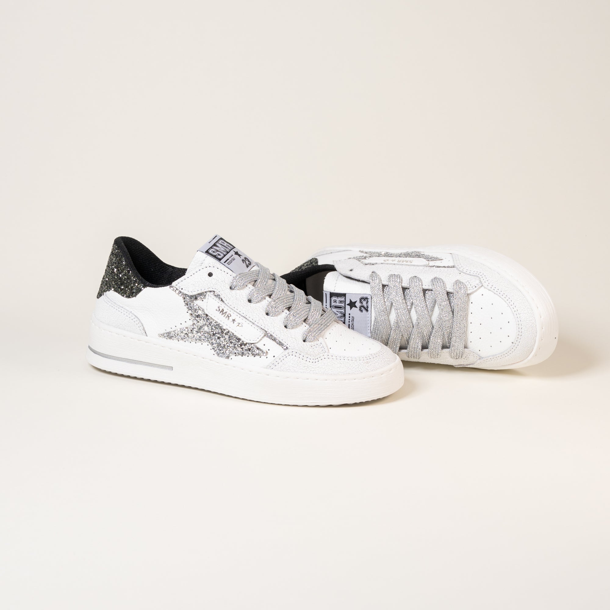 Baskets femme Semerdjian ALE E478 glitter argent – SMR23
