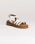 Sandales femme Semerdjian Clara cuir vitello blanc 