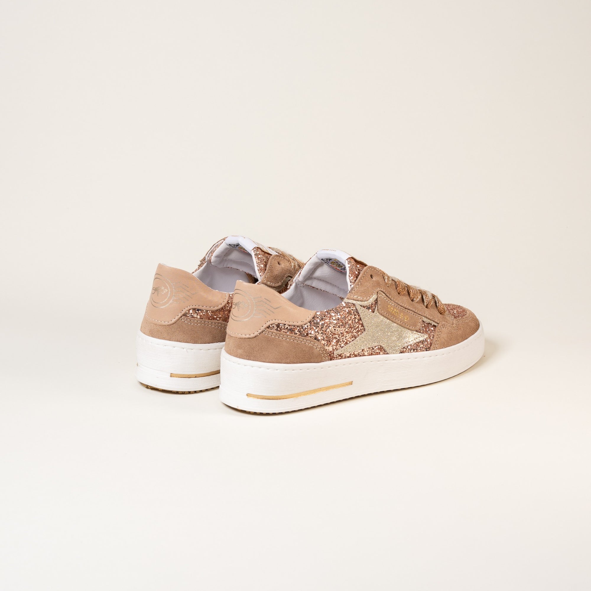 Baskets femme Semerdjian ALE E477 croûte de cuir nude – SMR23