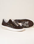 Baskets femme Semerdjian ALE E481 cuir métallisé marron – SMR23