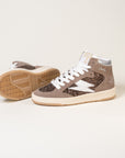 Baskets femme Semerdjian Braga C225 croûte de cuir marron clair – SMR23