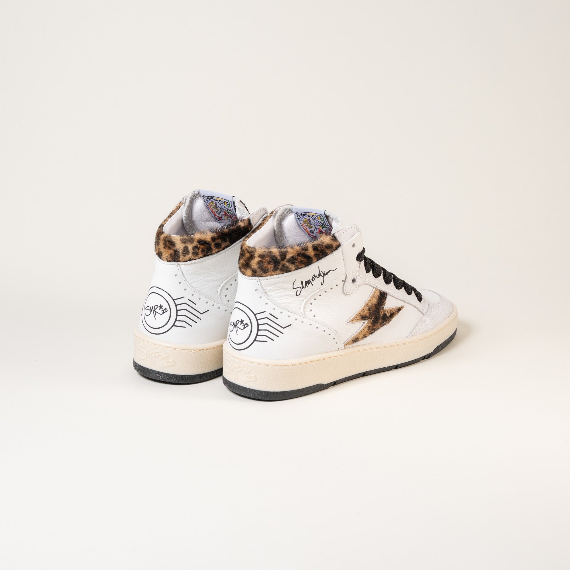 Baskets femme Semerdjian Braga E131 lacets métallisés noirs – SMR23