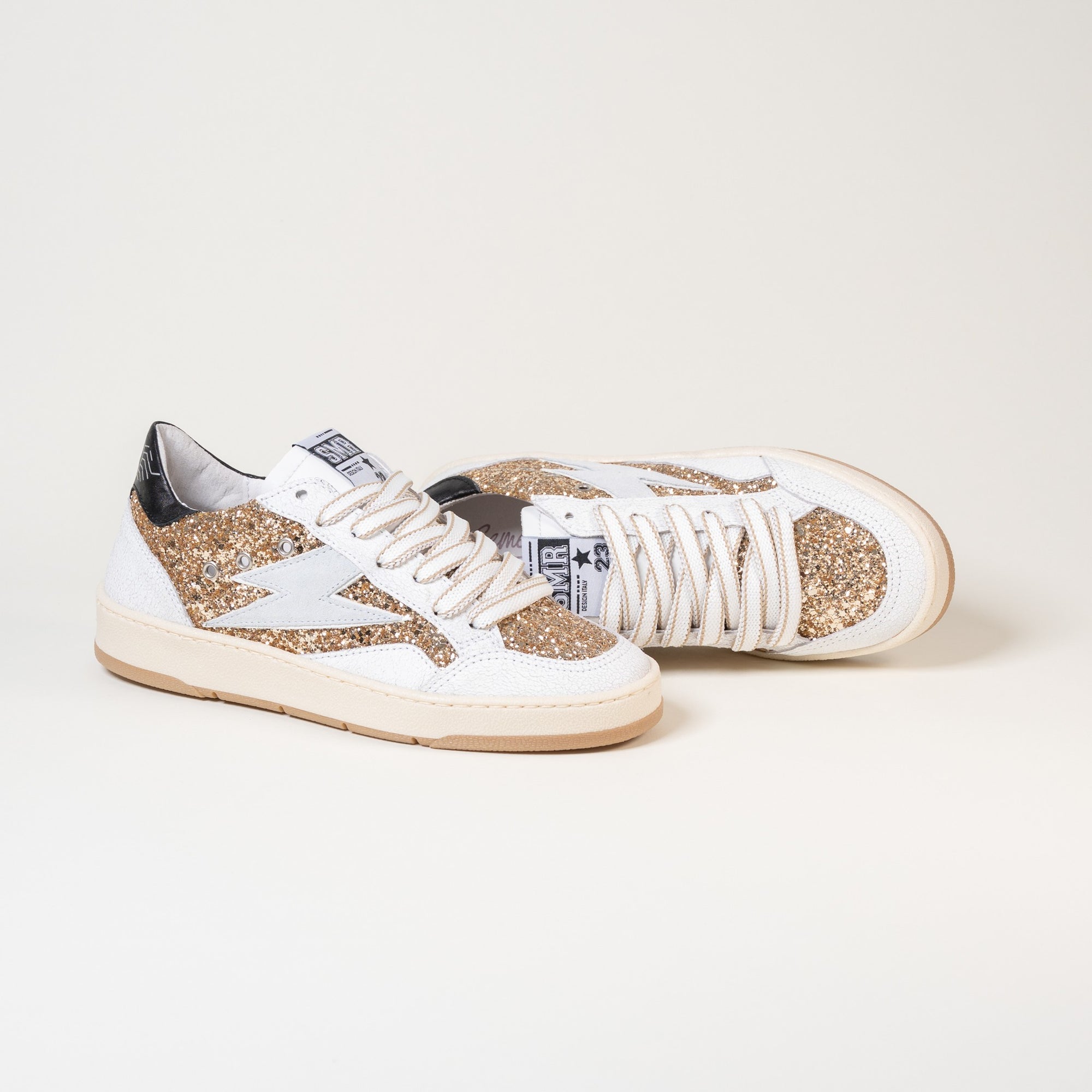 Baskets femme Semerdjian Dany E192 cuir crack blanc – SMR23