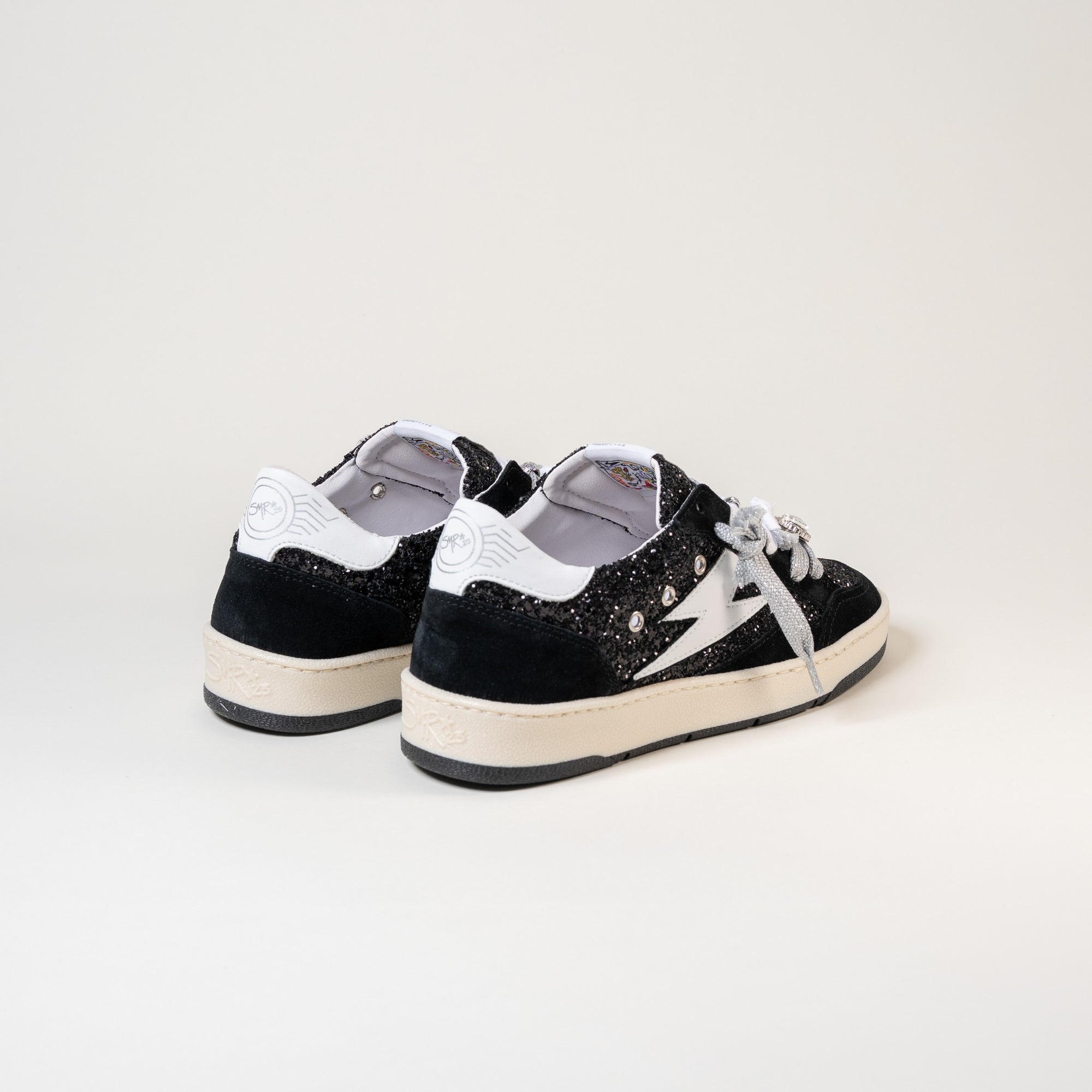 Baskets femme Semerdjian Dany E193 lacets travaillés argent et bijoux – SMR23