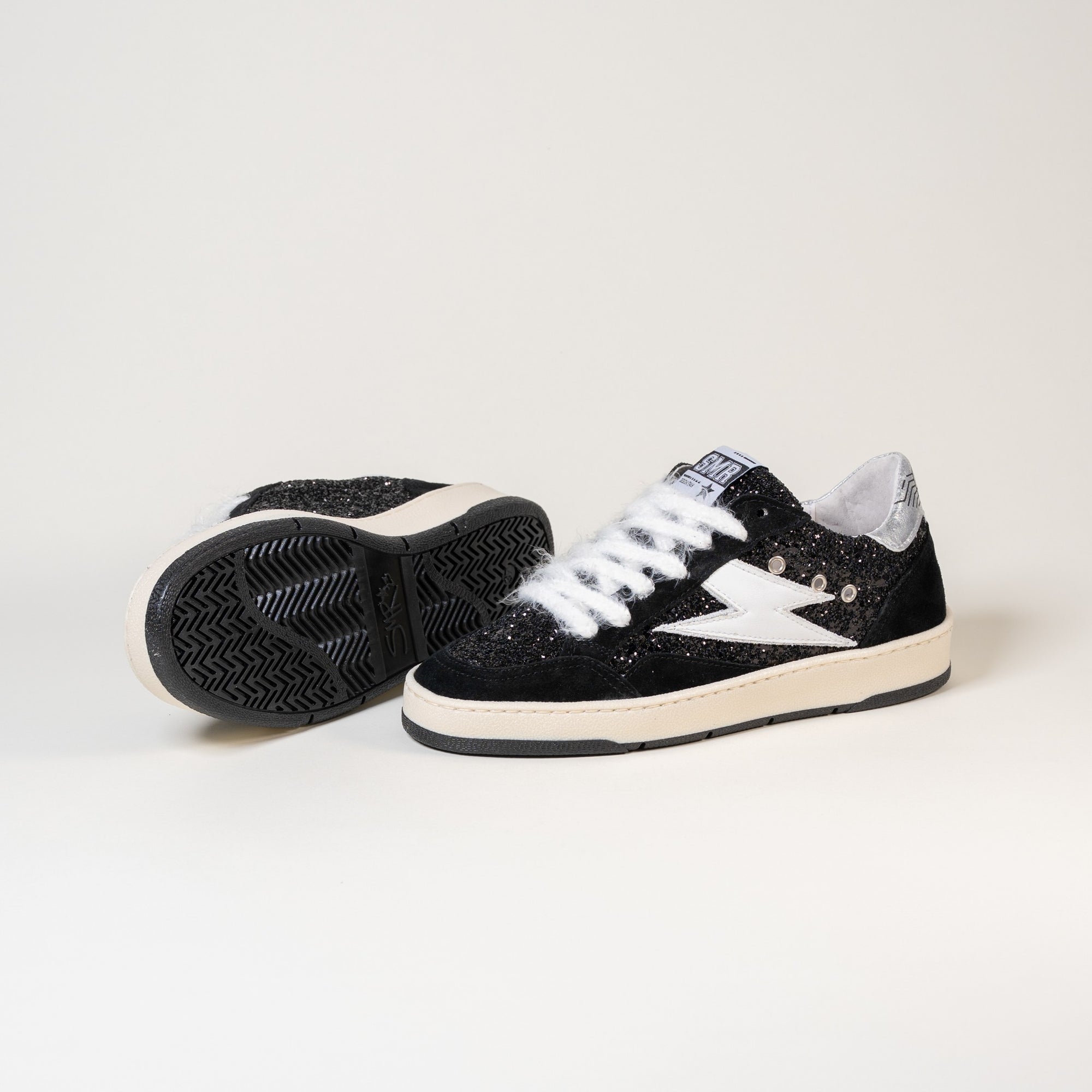 Baskets femme Semerdjian Dany E198 cuir métallisé argent – SMR23