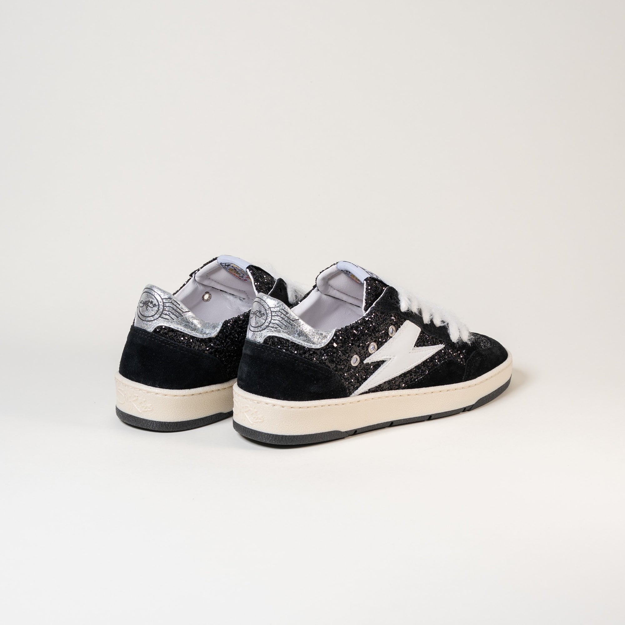 Baskets femme Semerdjian Dany E198 lacets métallisés noirs – SMR23