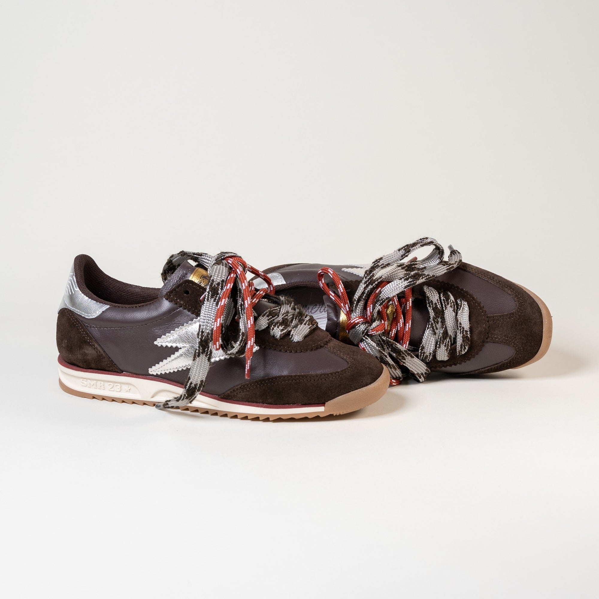 Baskets femme Semerdjian Joyce E321 croûte de cuir marron – SMR23
