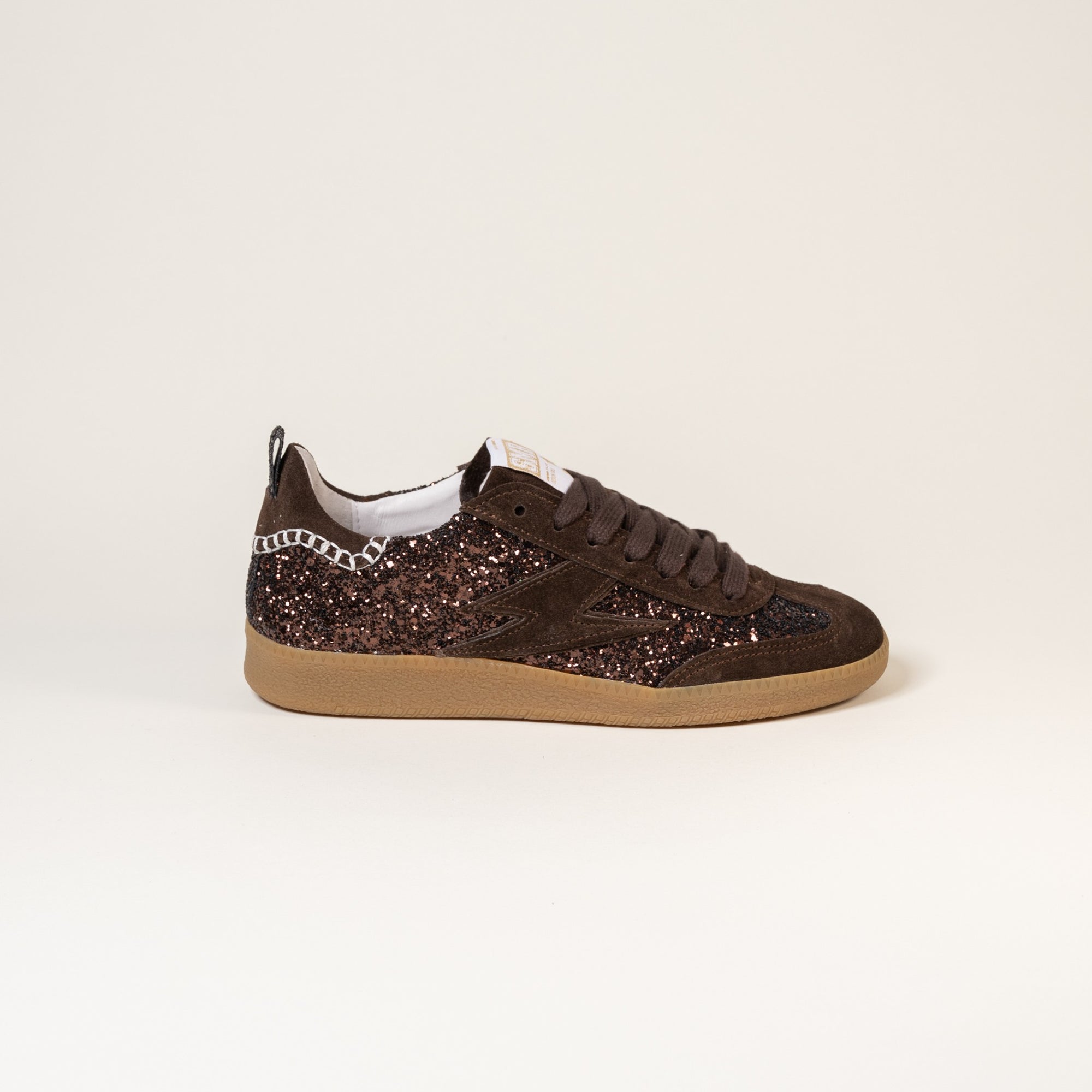 Baskets femme Semerdjian Kayla E112 glitter marron – SMR23