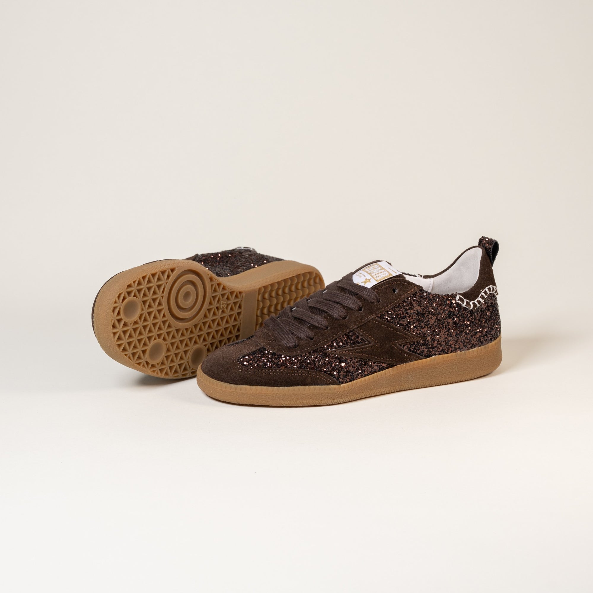 Baskets femme Semerdjian Kayla E112 croûte de cuir marron – SMR23