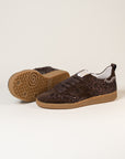 Baskets femme Semerdjian Kayla E112 croûte de cuir marron – SMR23