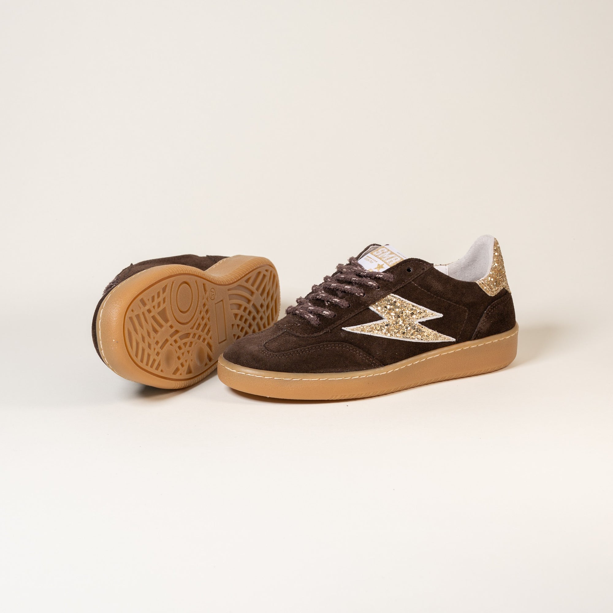 Baskets femme Semerdjian Lee E433 glitter or – SMR23
