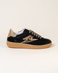 Baskets femme Semerdjian Lee E438 croûte de cuir noir – SMR23