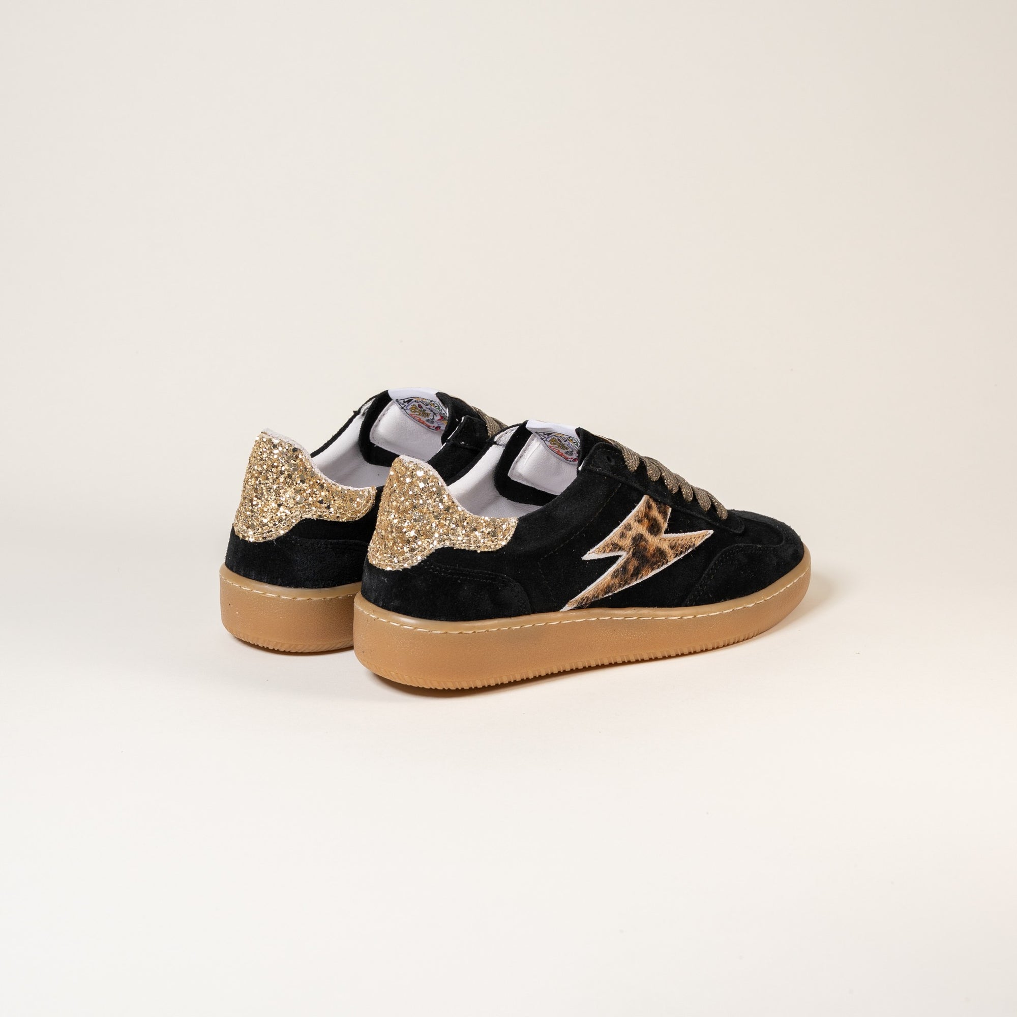 Baskets femme Semerdjian Lee E438 lacets métallisés or – SMR23