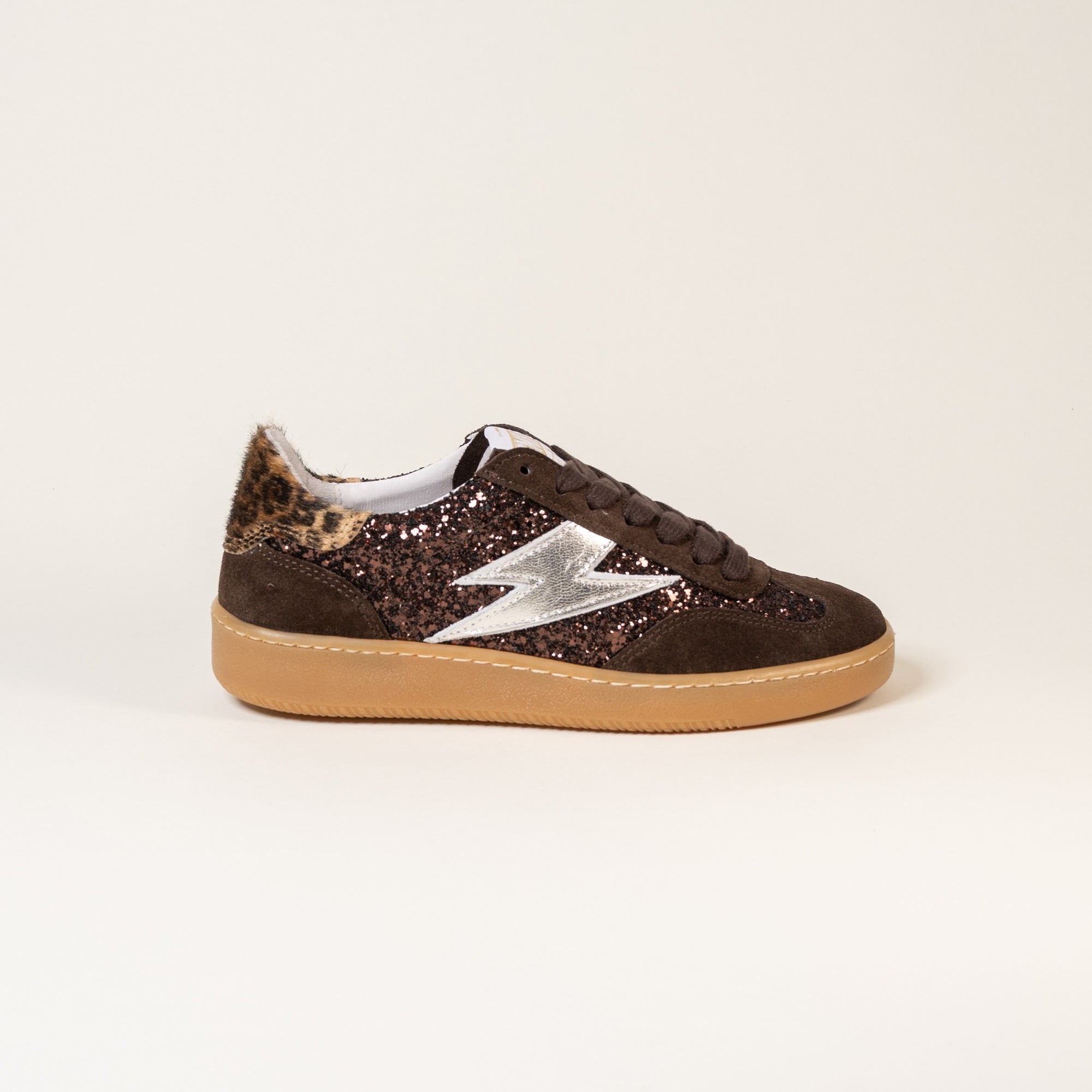 Baskets femme Semerdjian Lee E469 glitter marron – SMR23