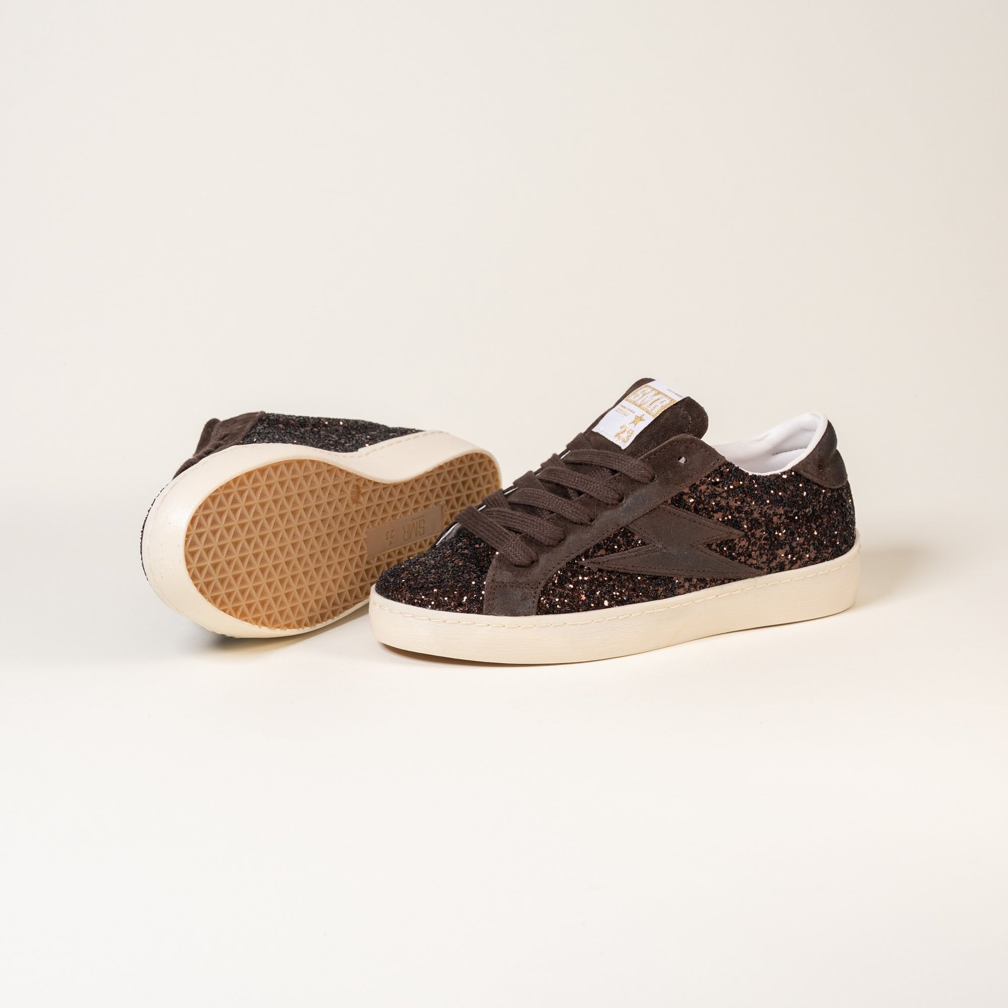 Baskets femme Semerdjian Maya E179 croûte de cuir marron – SMR23