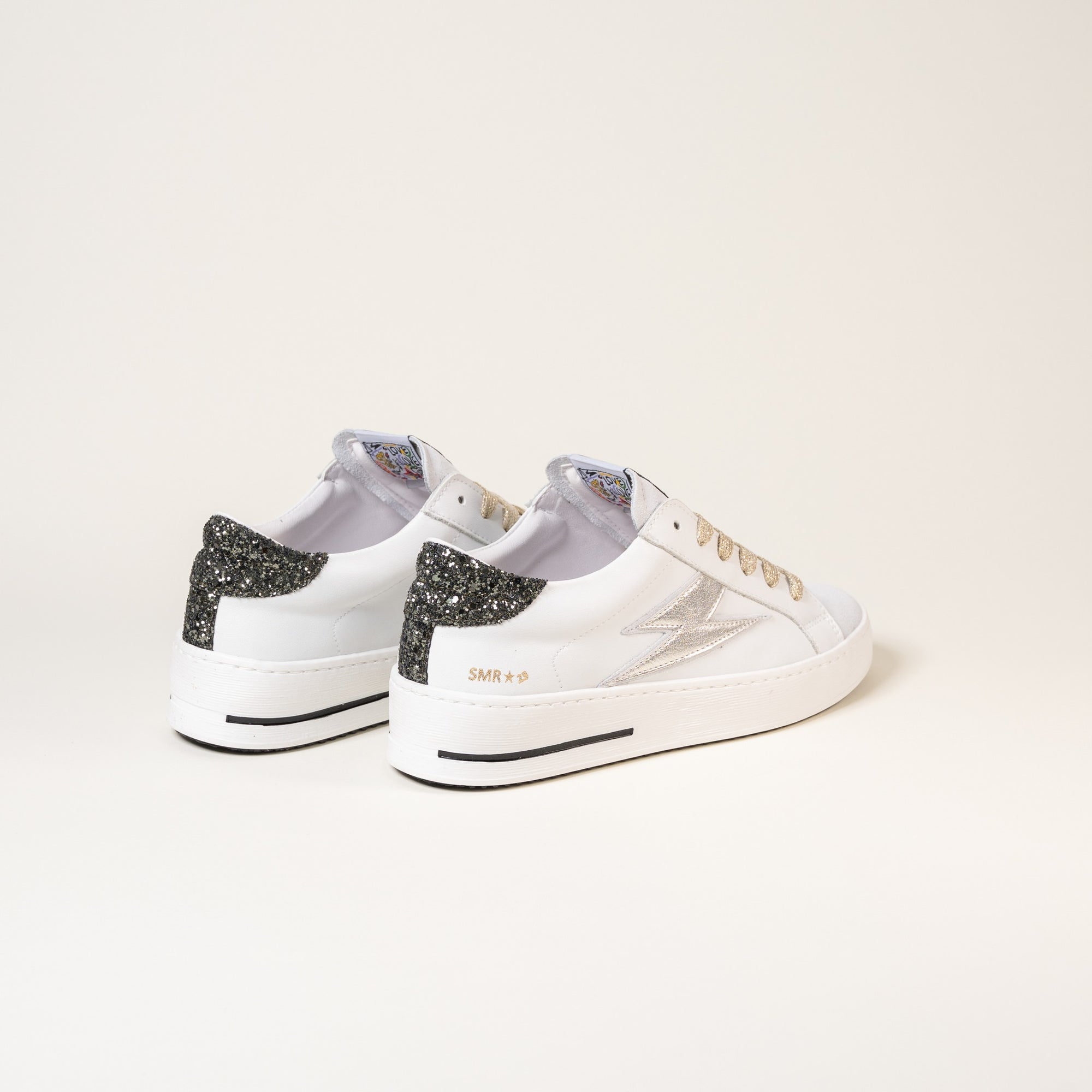 Baskets femme Semerdjian Maya E479 lacets métallisés or – SMR23