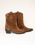 Bottines Semerdjian E1467E1 Crosta Tabacco surpiqûres cowgirl