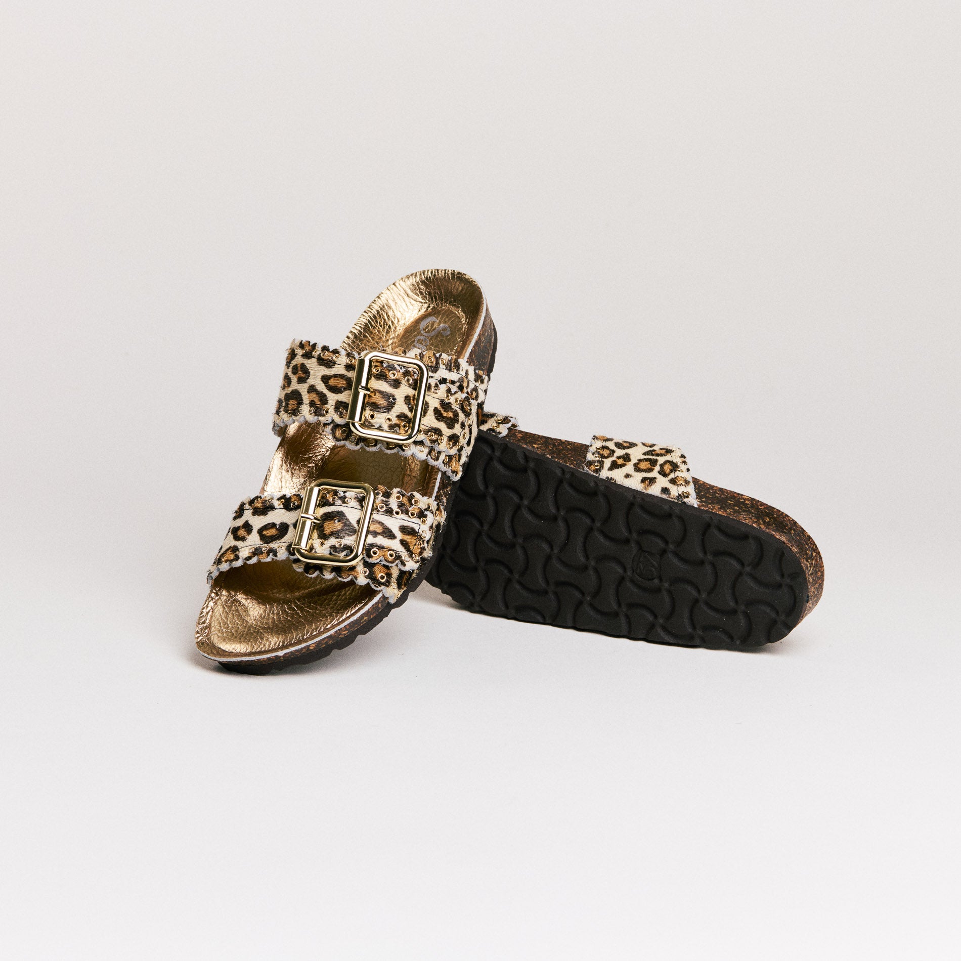 Mules femme Semerdjian Arianna cavallino léopard vue de face