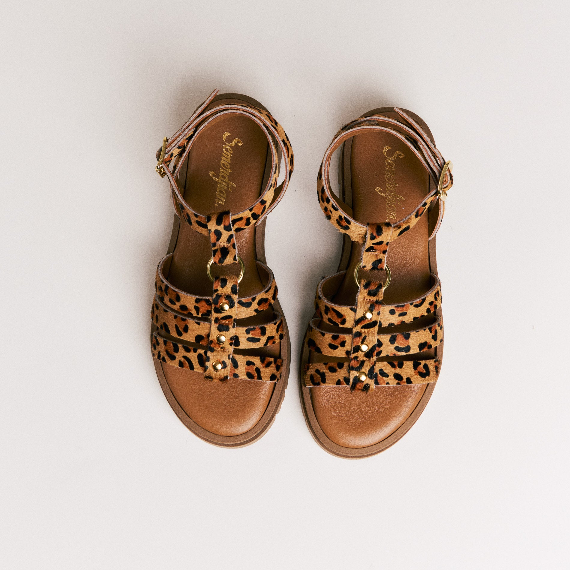 Sandales femme Semerdjian Clara cavallino imprimé léopard made in Europe
