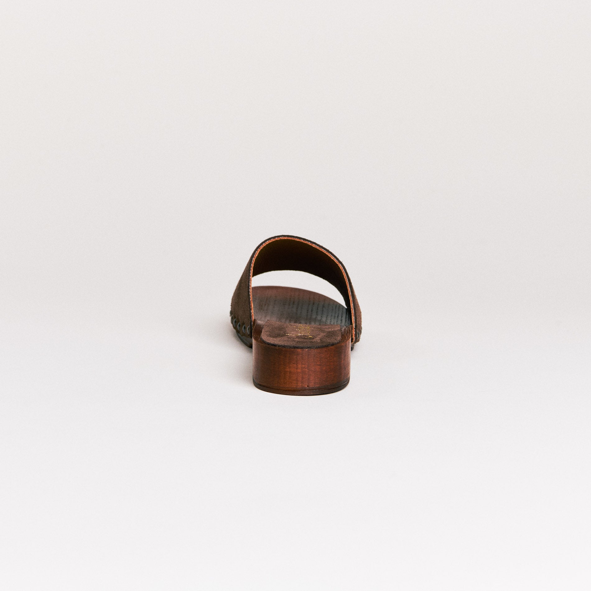 Mules femme Semerdjian Iole cuir crosta tabac made in Europe