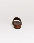 Mules femme Semerdjian Iole cuir crosta tabac made in Europe