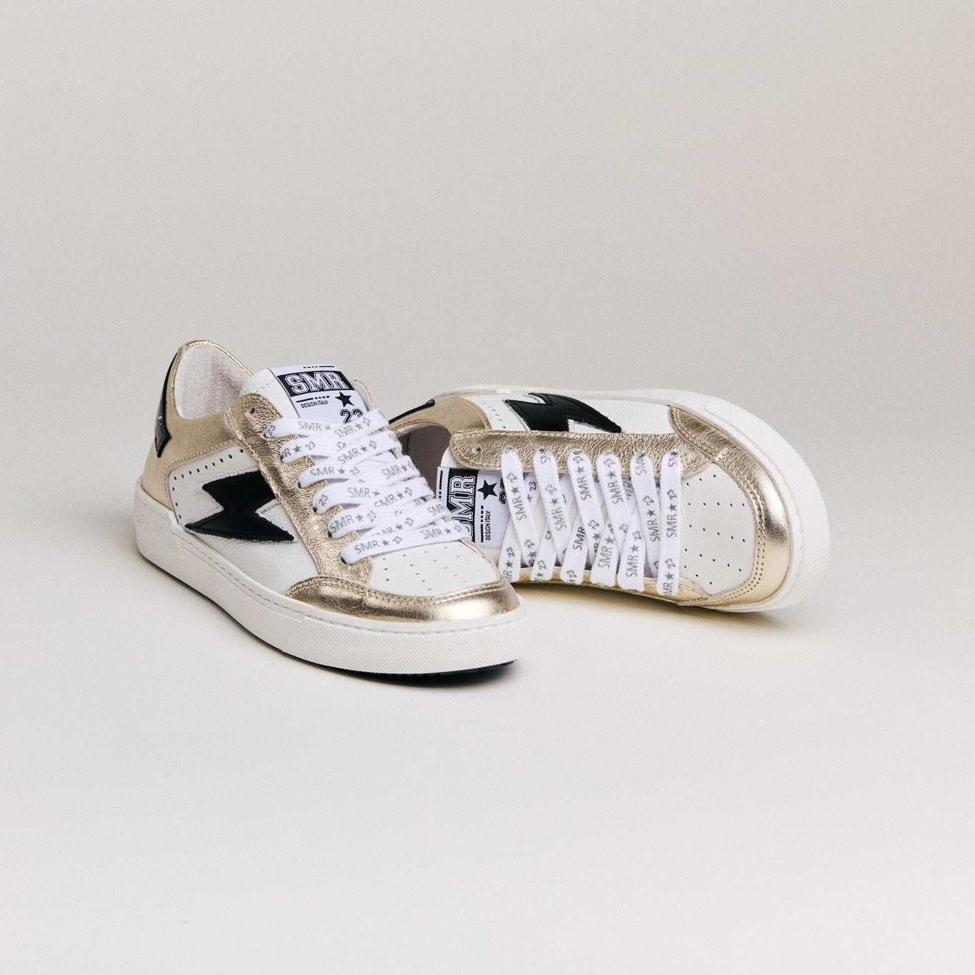 Sneakers Semerdjian Noubar D606 blanc et or